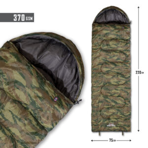 Miegmaišis PENTAGON MAJOR SLEEPING BAG 370GR/M² CAMO